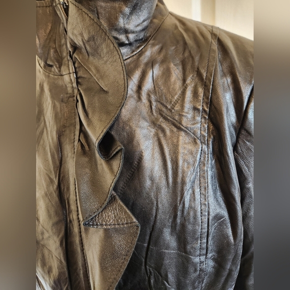 Elie Tahari Leather Jacket - Picture 4 of 12